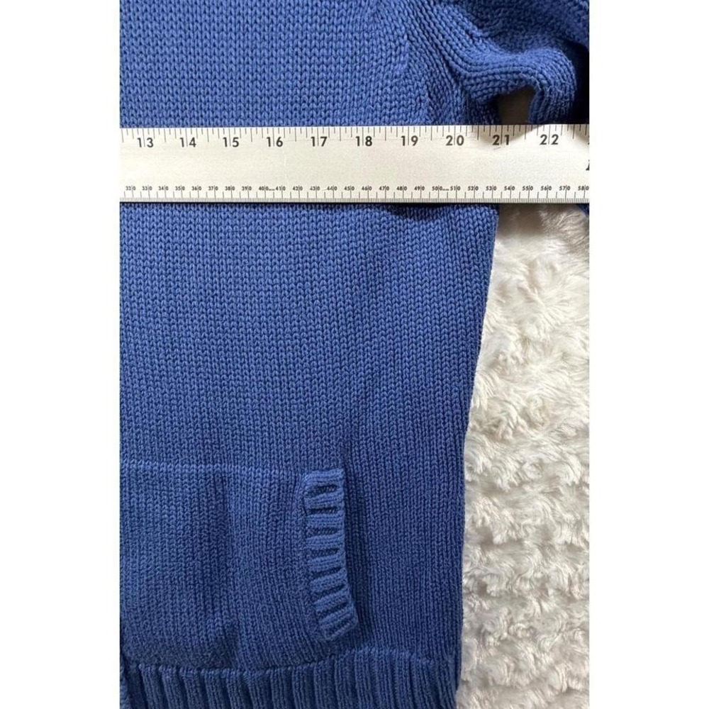 Lands End Womens Size XL Blue Shaker Knit Button Front Cardigan Sweater - Picture 5 of 7